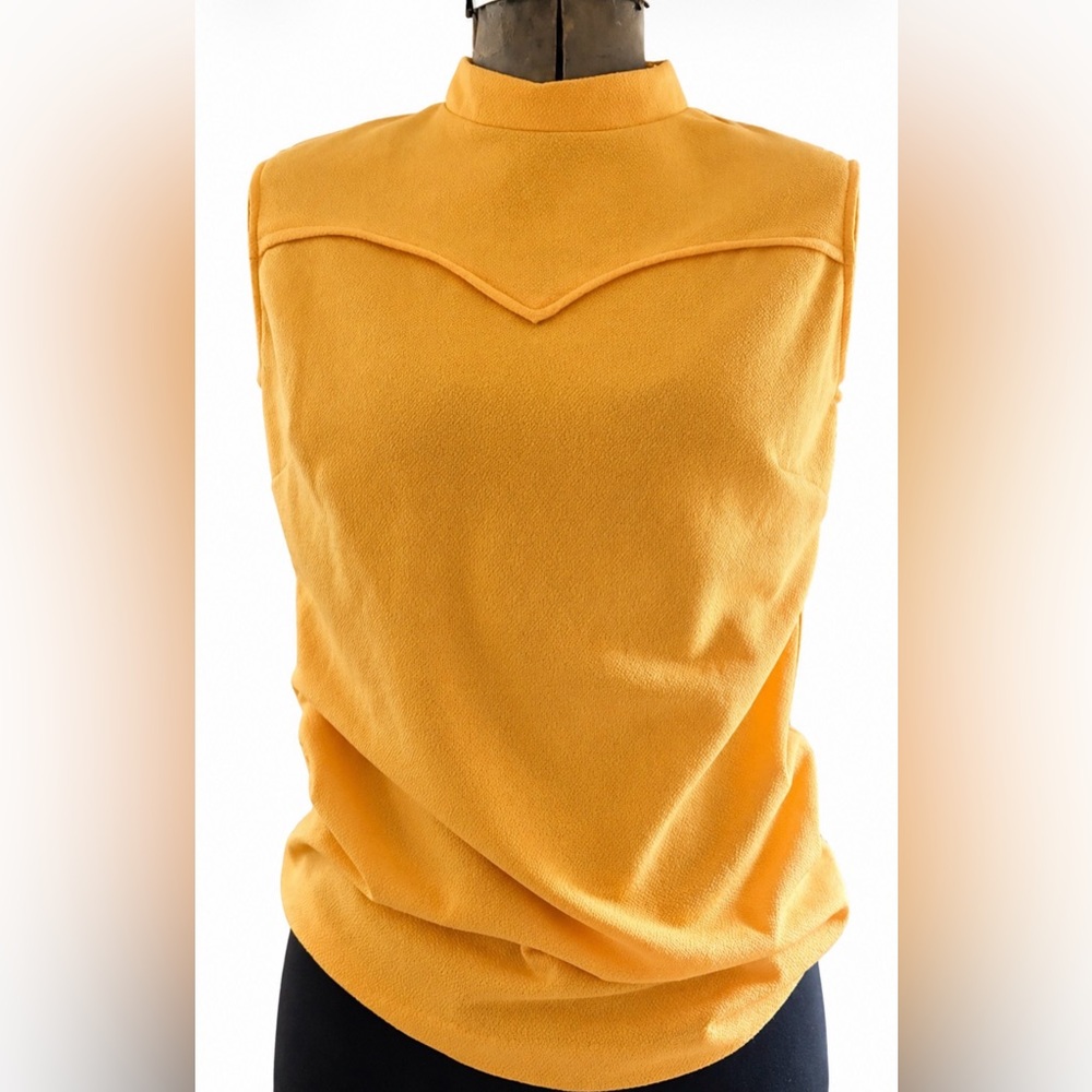 Vintage H Bar C Western Tank Top Textured Sleeveless Cowgirl Ranchwear Top
